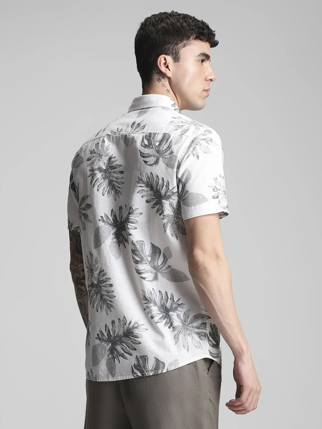 Olive Printed Shirt - Image 4