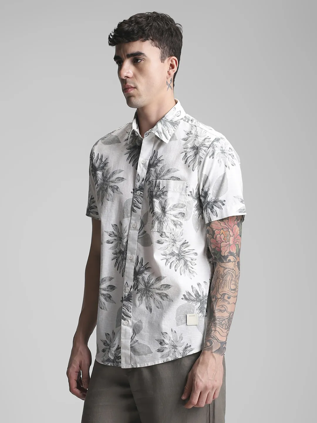 Olive Printed Shirt - Image 5