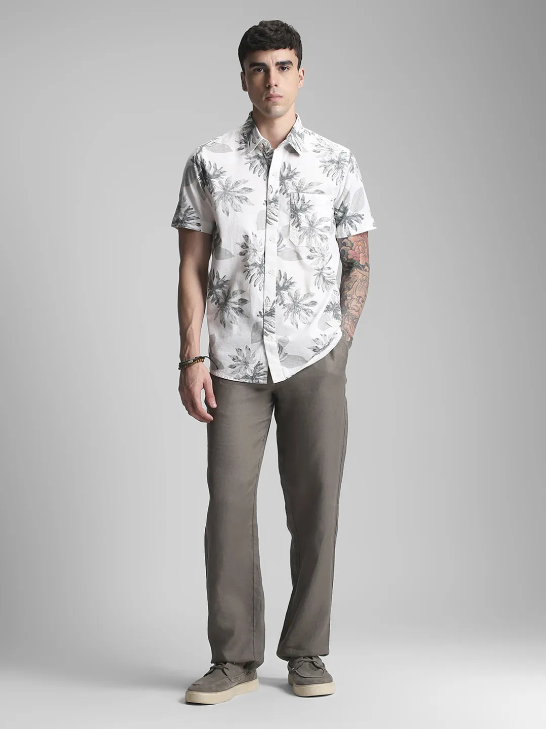 Olive Printed Shirt - Image 7