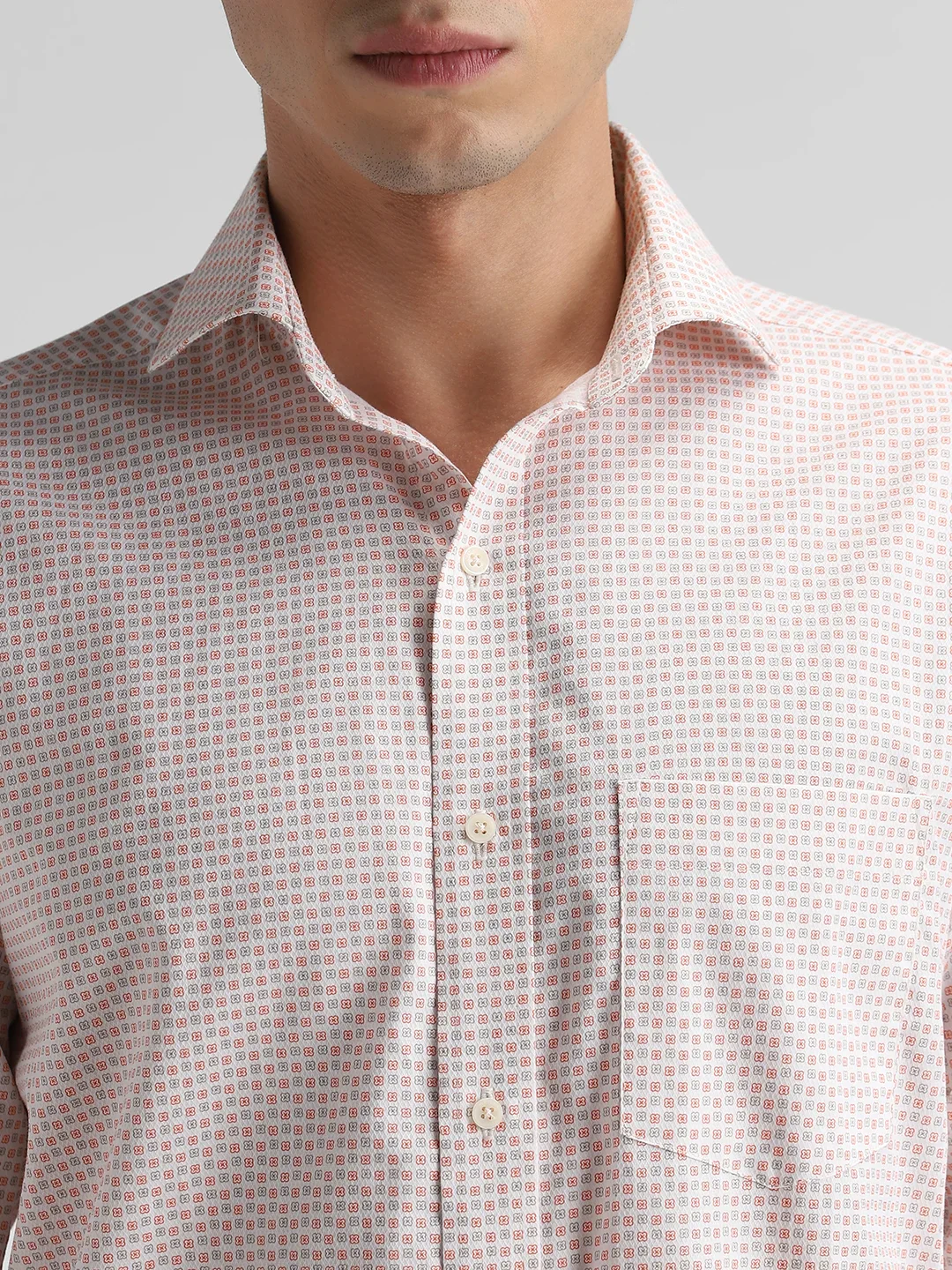 Orange Printed Shirt - Image 3