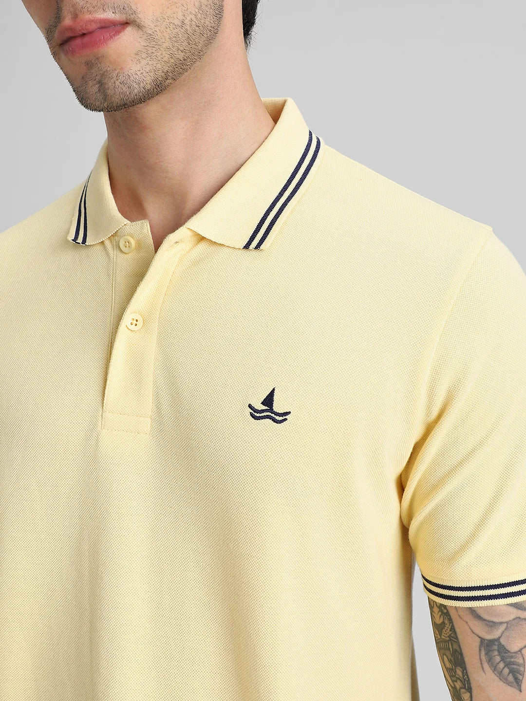 Pale Yellow Selfmade Polo T-Shirt - Image 5
