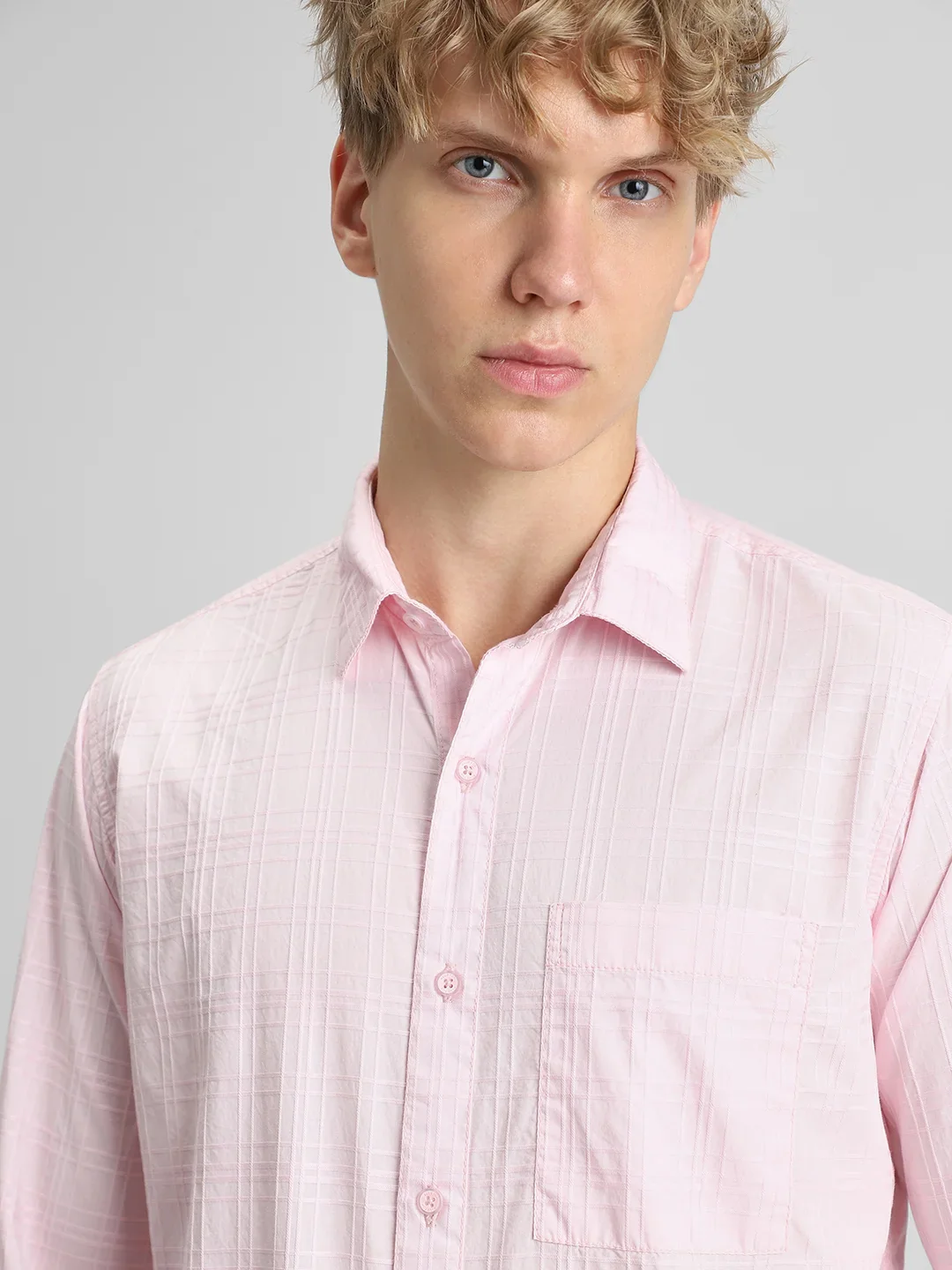 Pink Dobby Shirt - Image 3