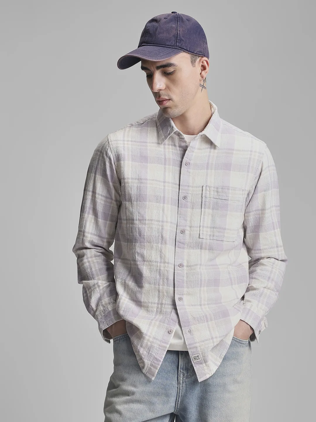 Purple Checks Shirt - Image 6