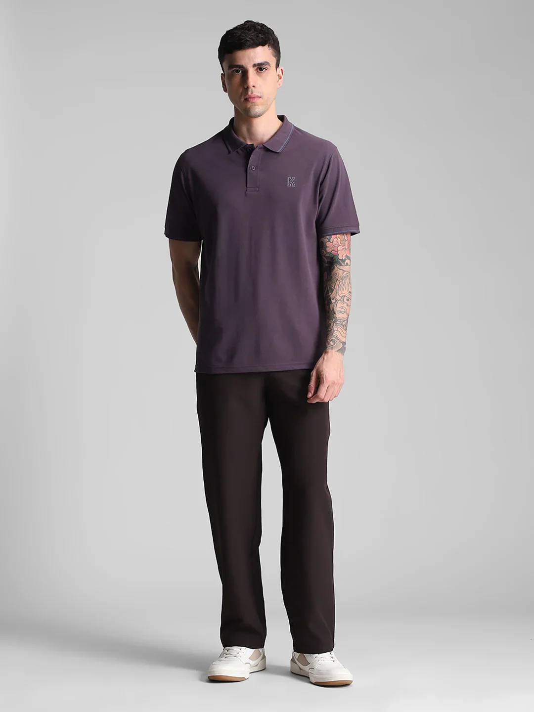 Purple Embroidered Polo T-Shirt - Image 6