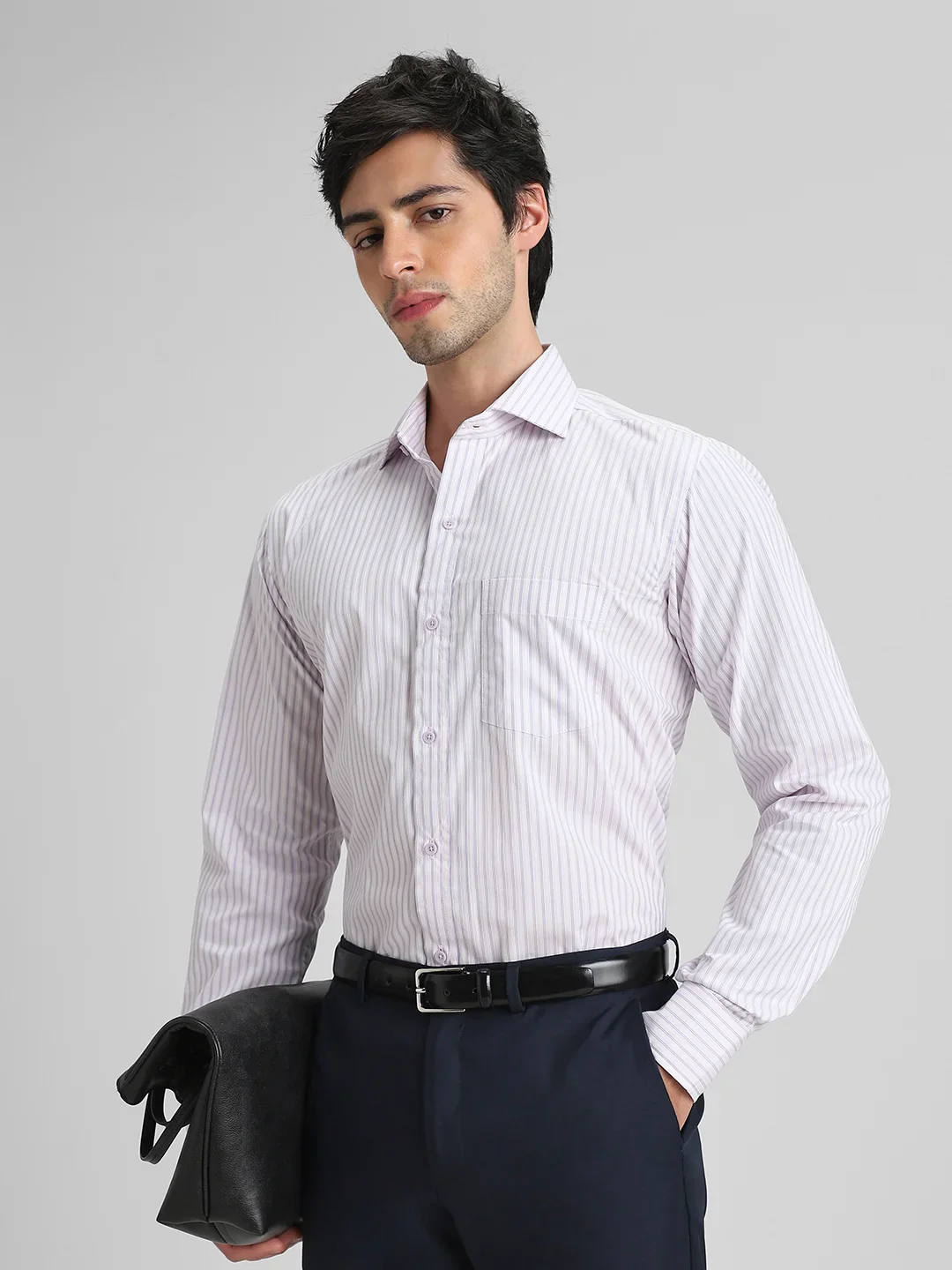 Purple Striped Shirt