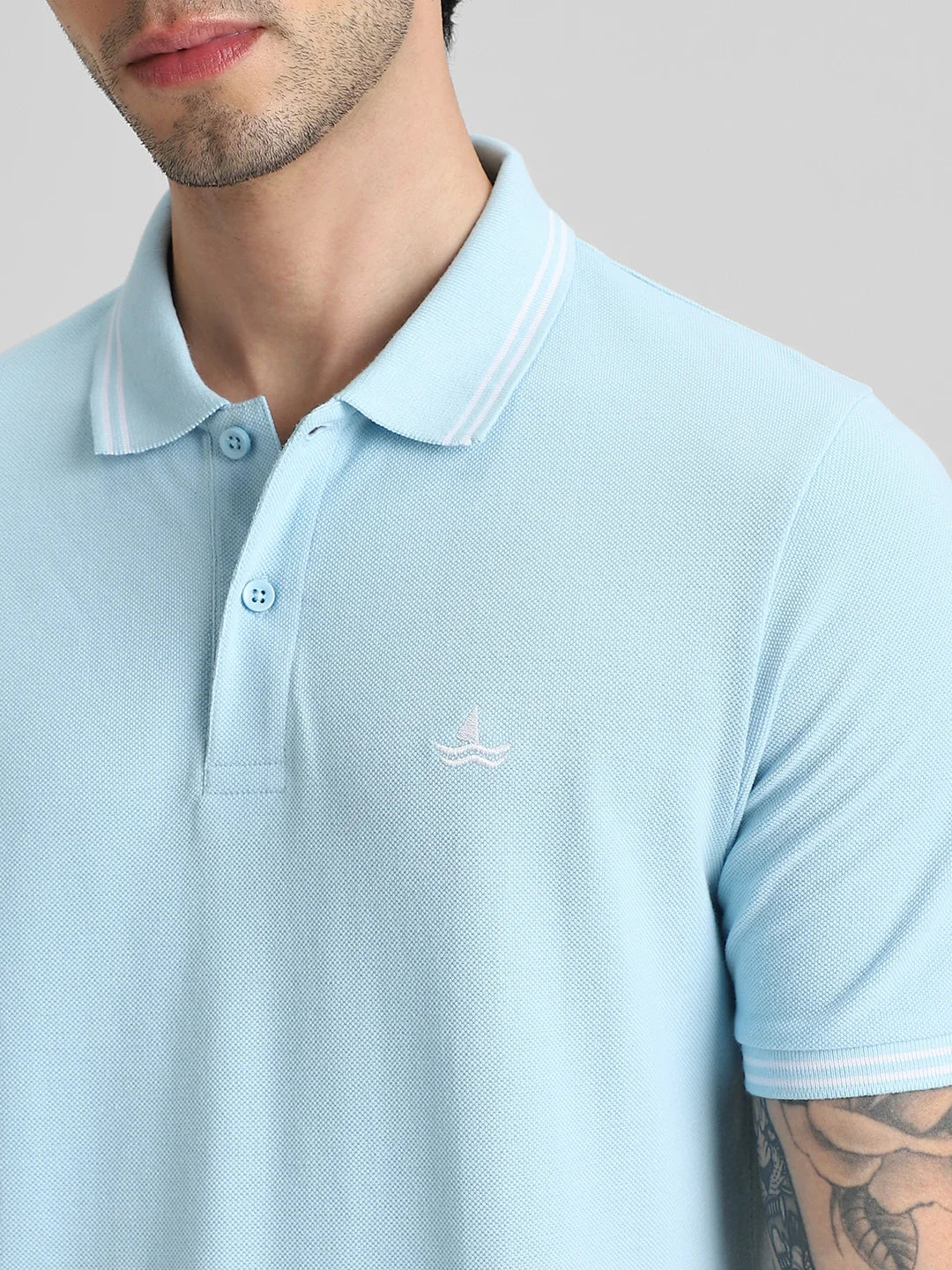 Sky Blue Selfmade Polo T-Shirt - Image 5