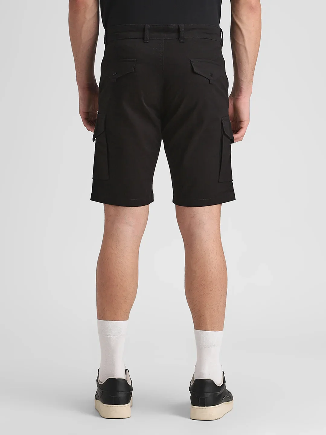 Twill Lycra Black Cargo Shorts - Image 5