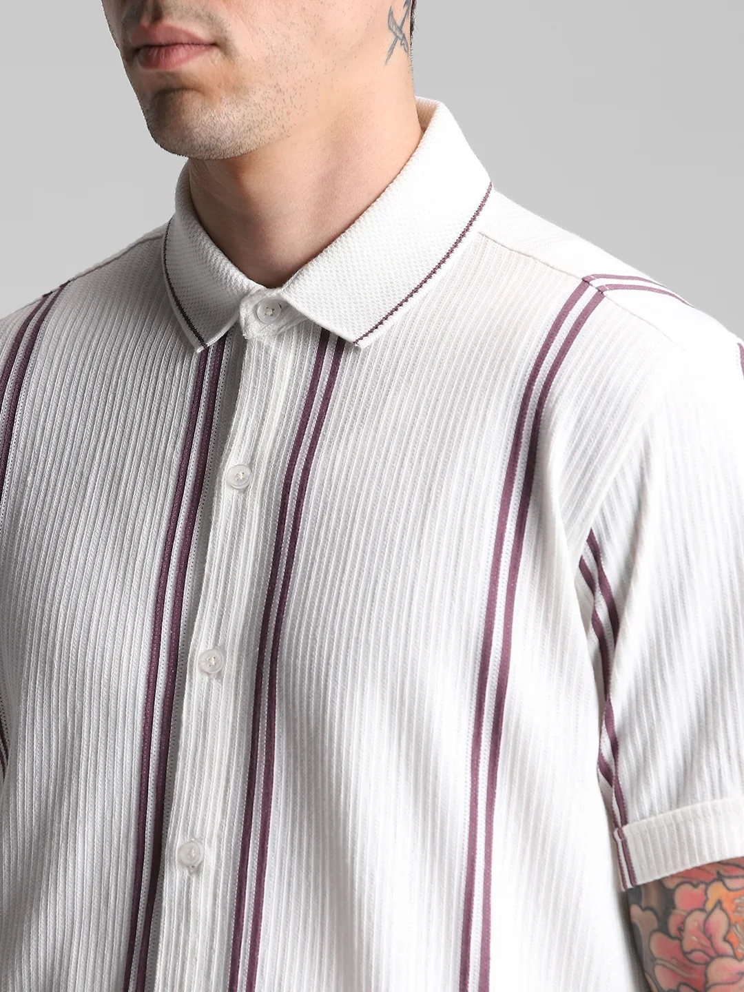White/Onion Stripe Shirt - Image 3