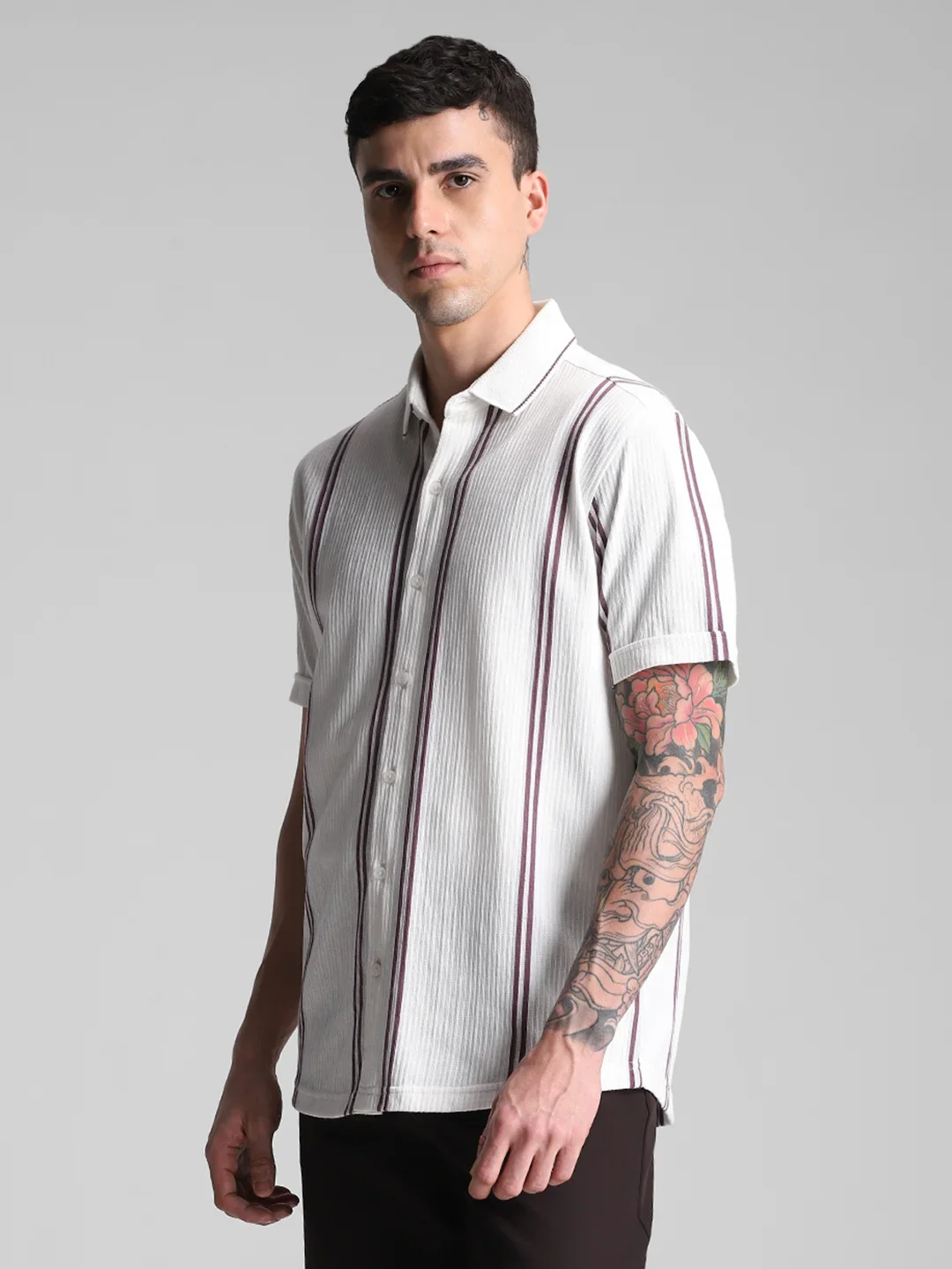 White/Onion Stripe Shirt - Image 5