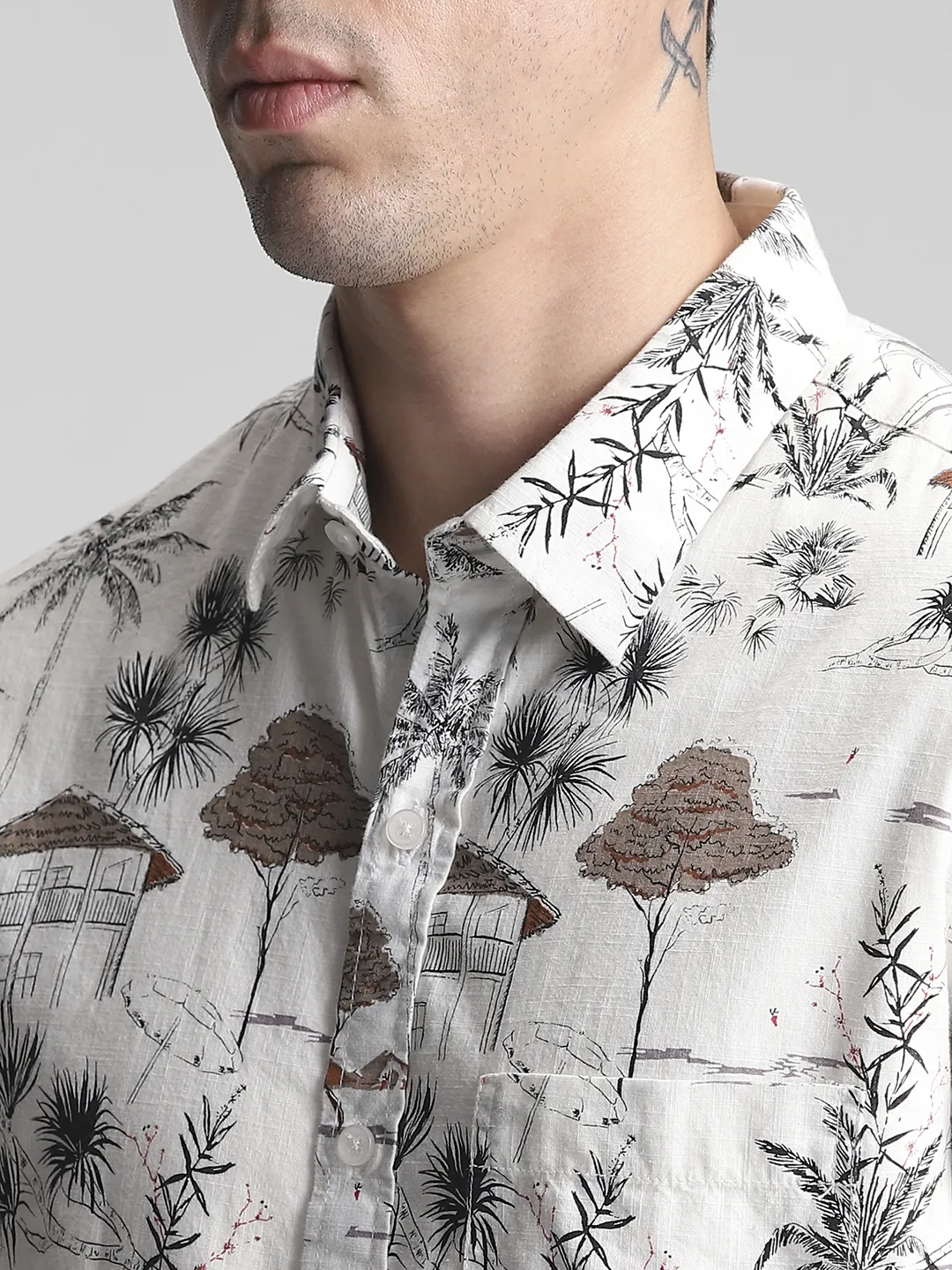 White Printed Shirt - Image 3