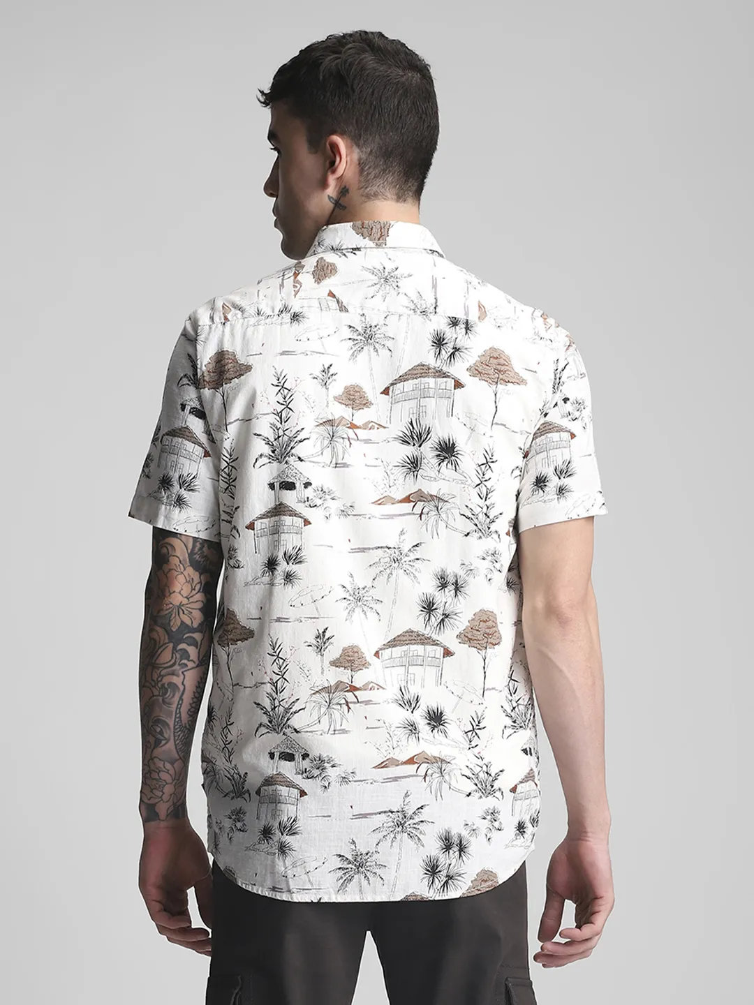 White Printed Shirt - Image 4