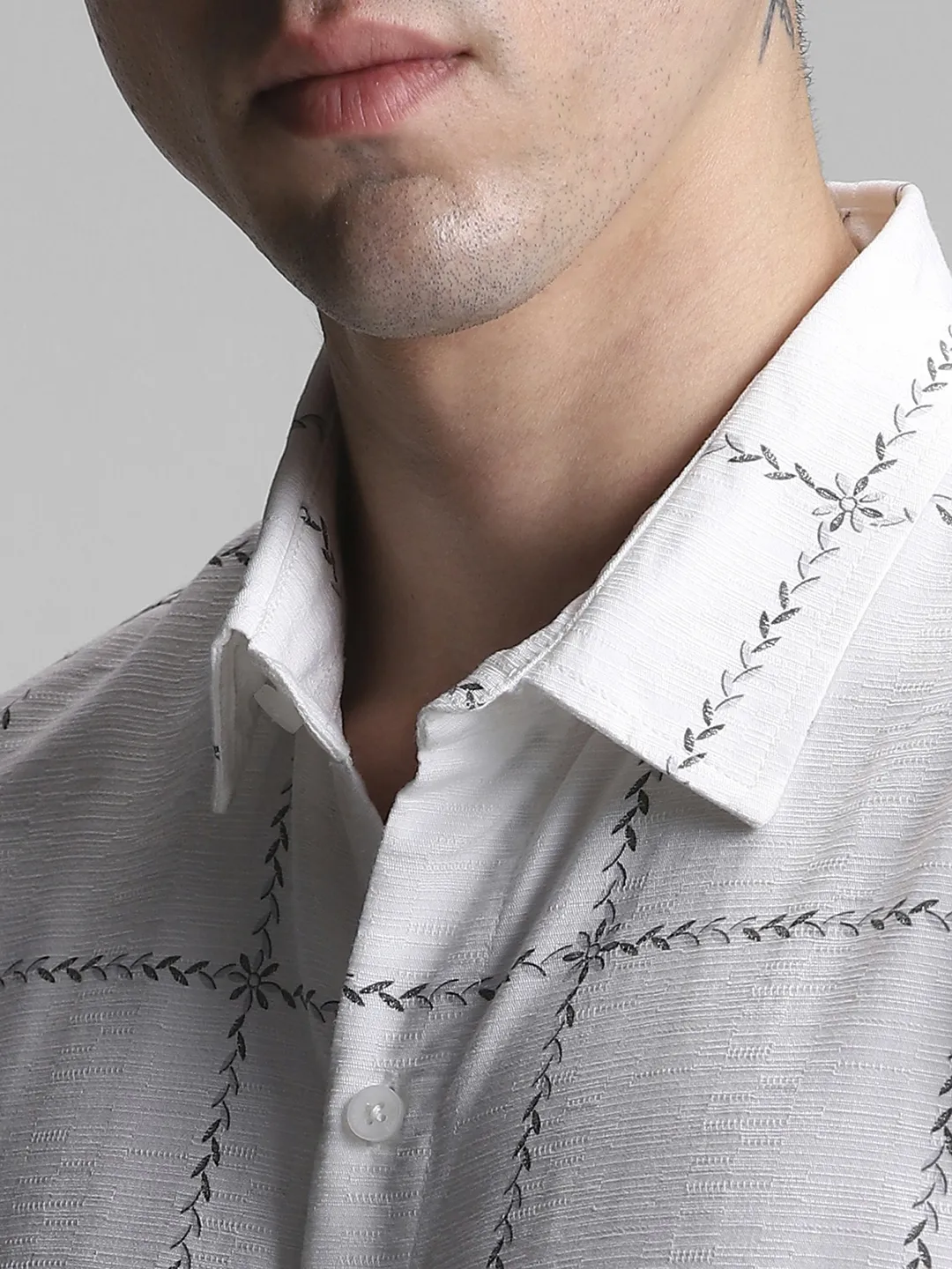 White Printed Shirt - Image 3