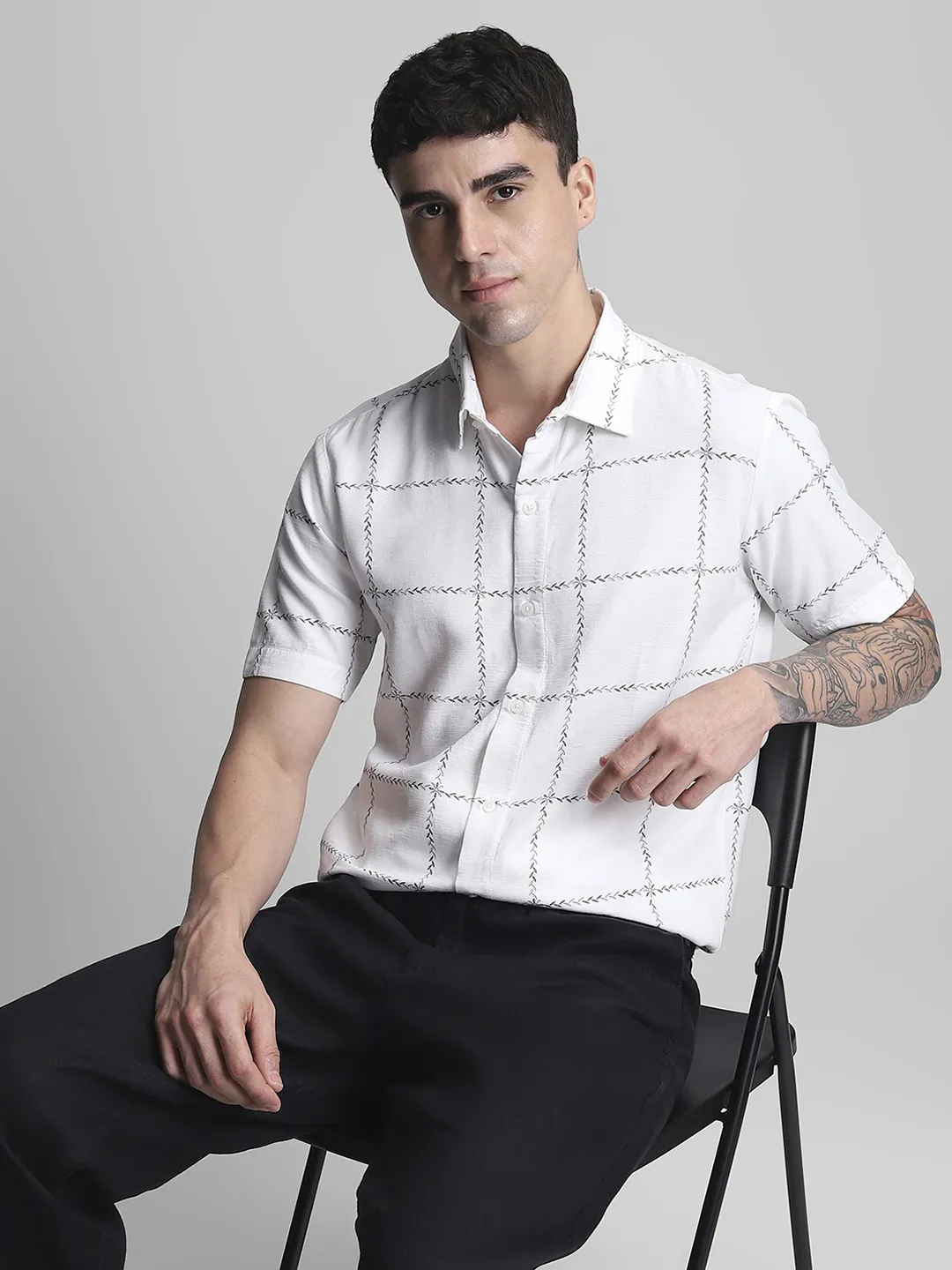 White Printed Shirt - Image 6