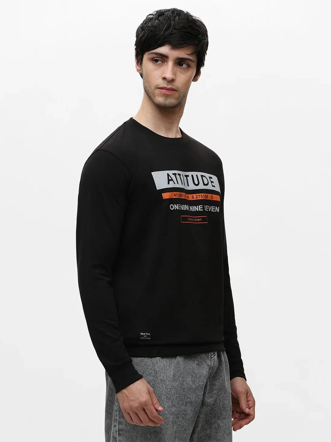 Black Printed Sweatshirt - Image 4