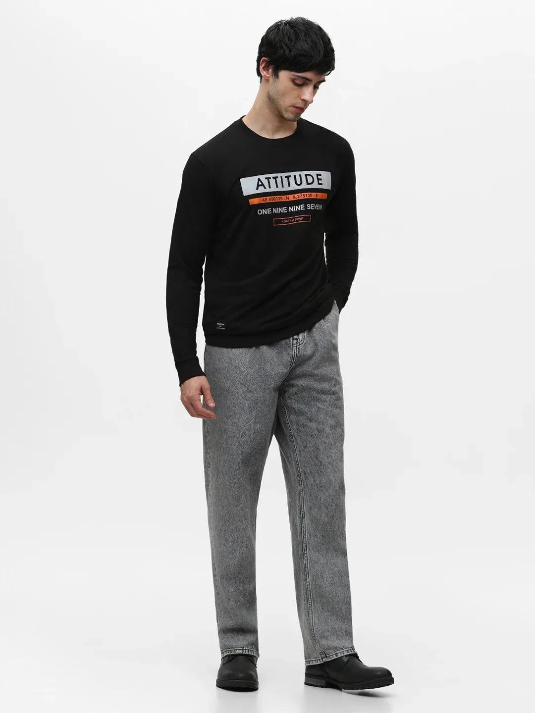 Black Printed Sweatshirt - Image 7
