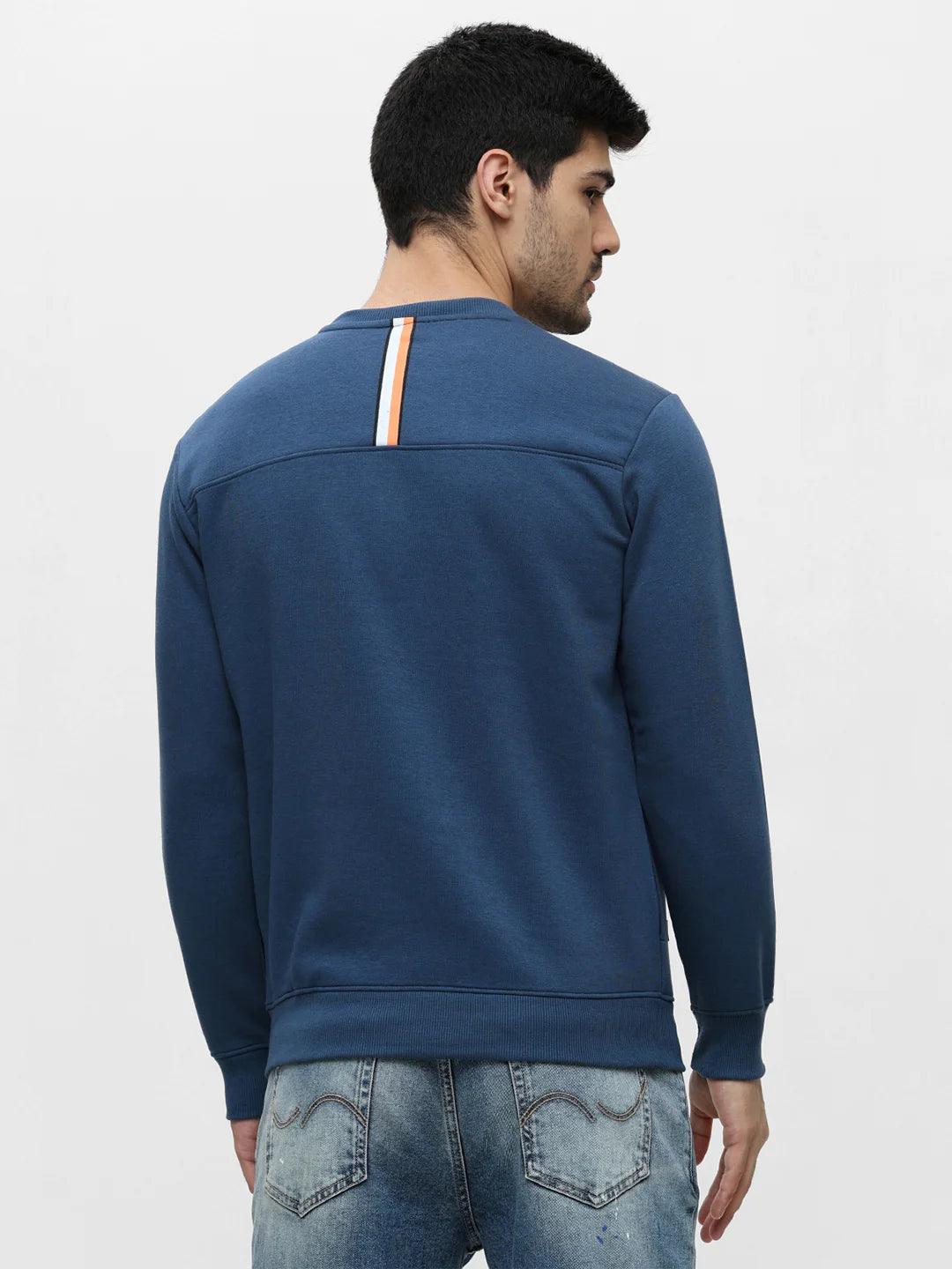 Blue Printed Sweatshirt - Image 4