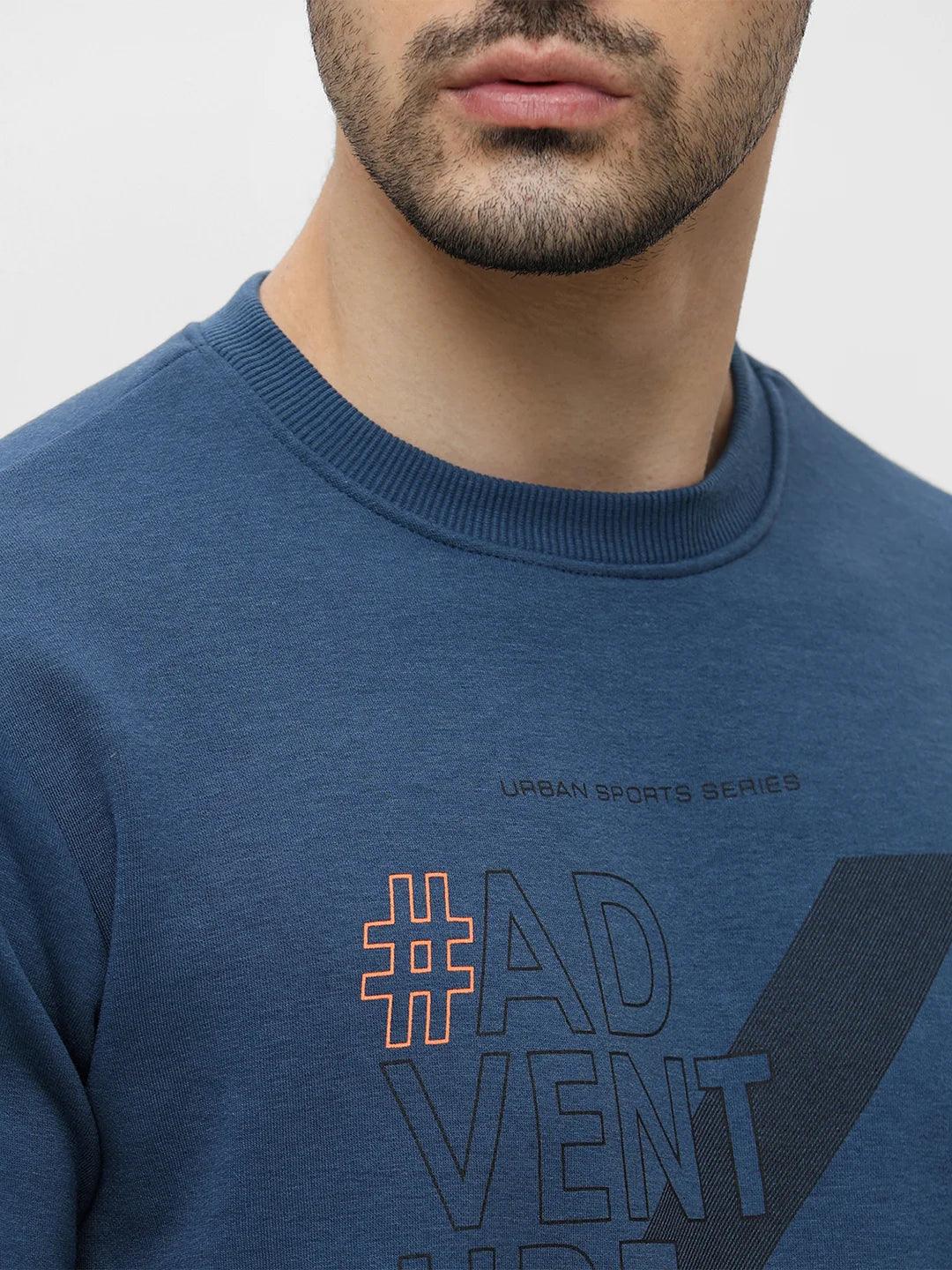 Blue Printed Sweatshirt - Image 5
