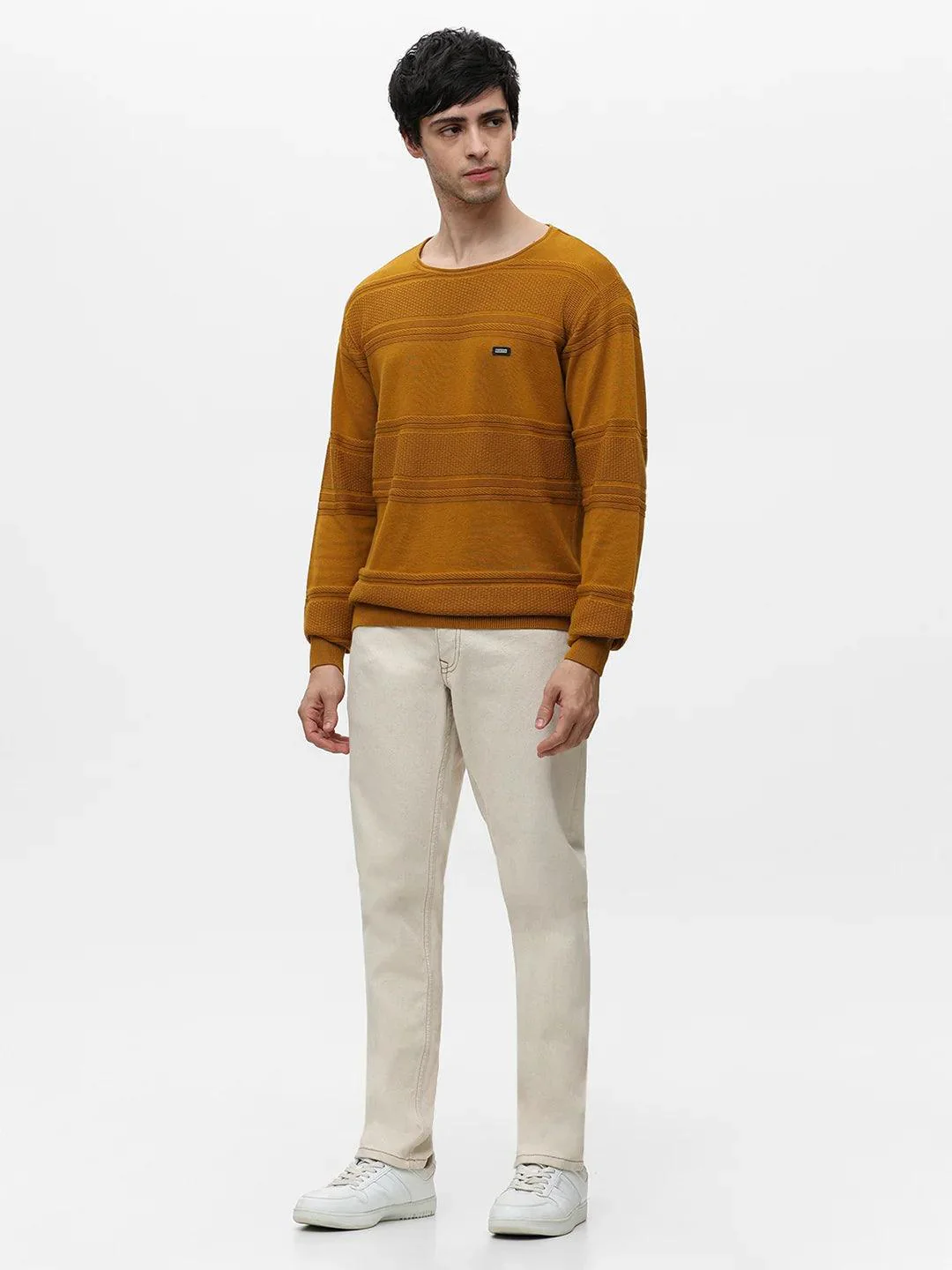 Mustard Jacquard Sweater - Image 6