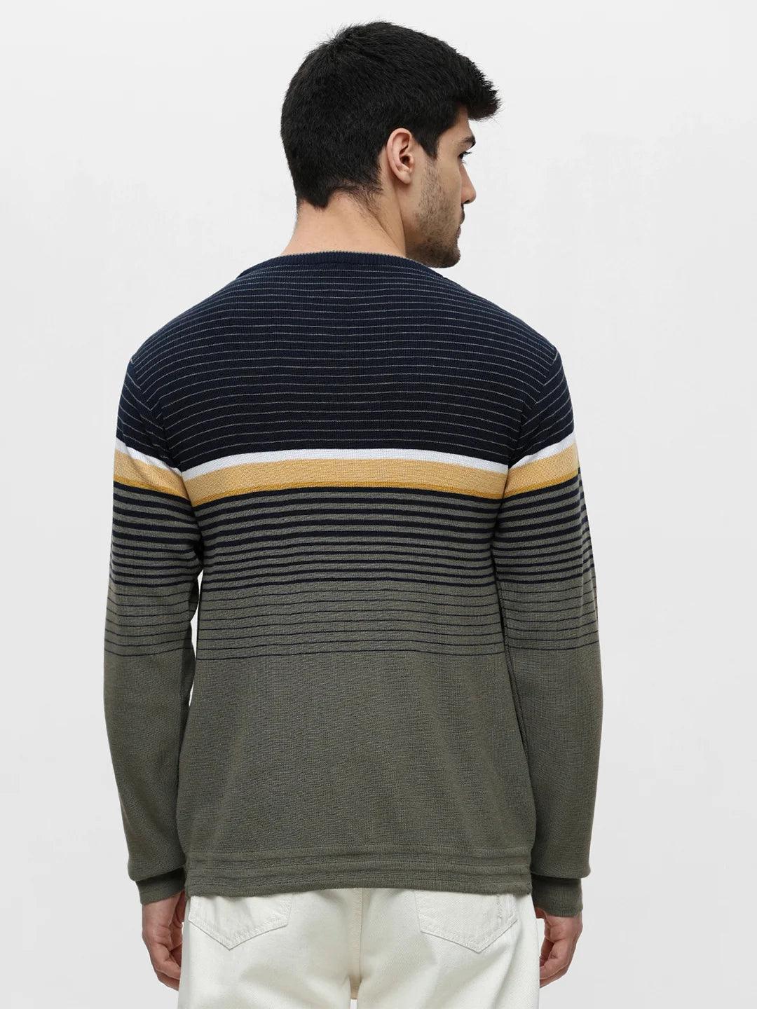 Exclusive Olive Striped Sweater - Image 4