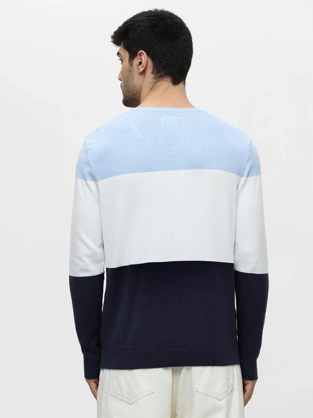 Sky Melange Jacquard Sweater - Image 5