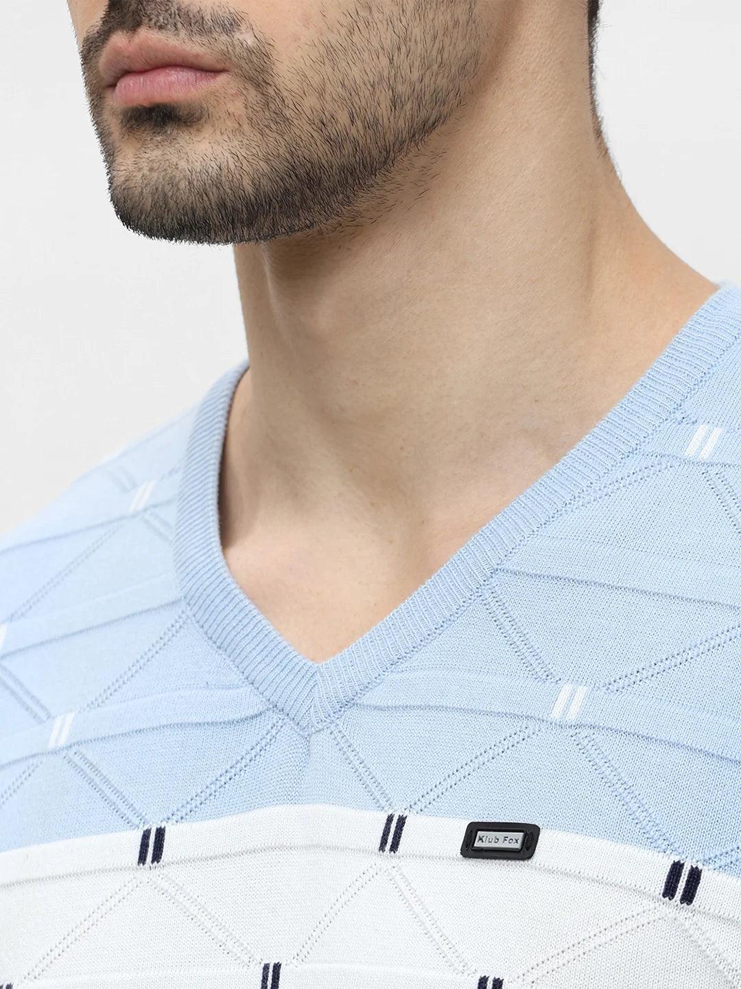 Sky Melange Jacquard Sweater - Image 6