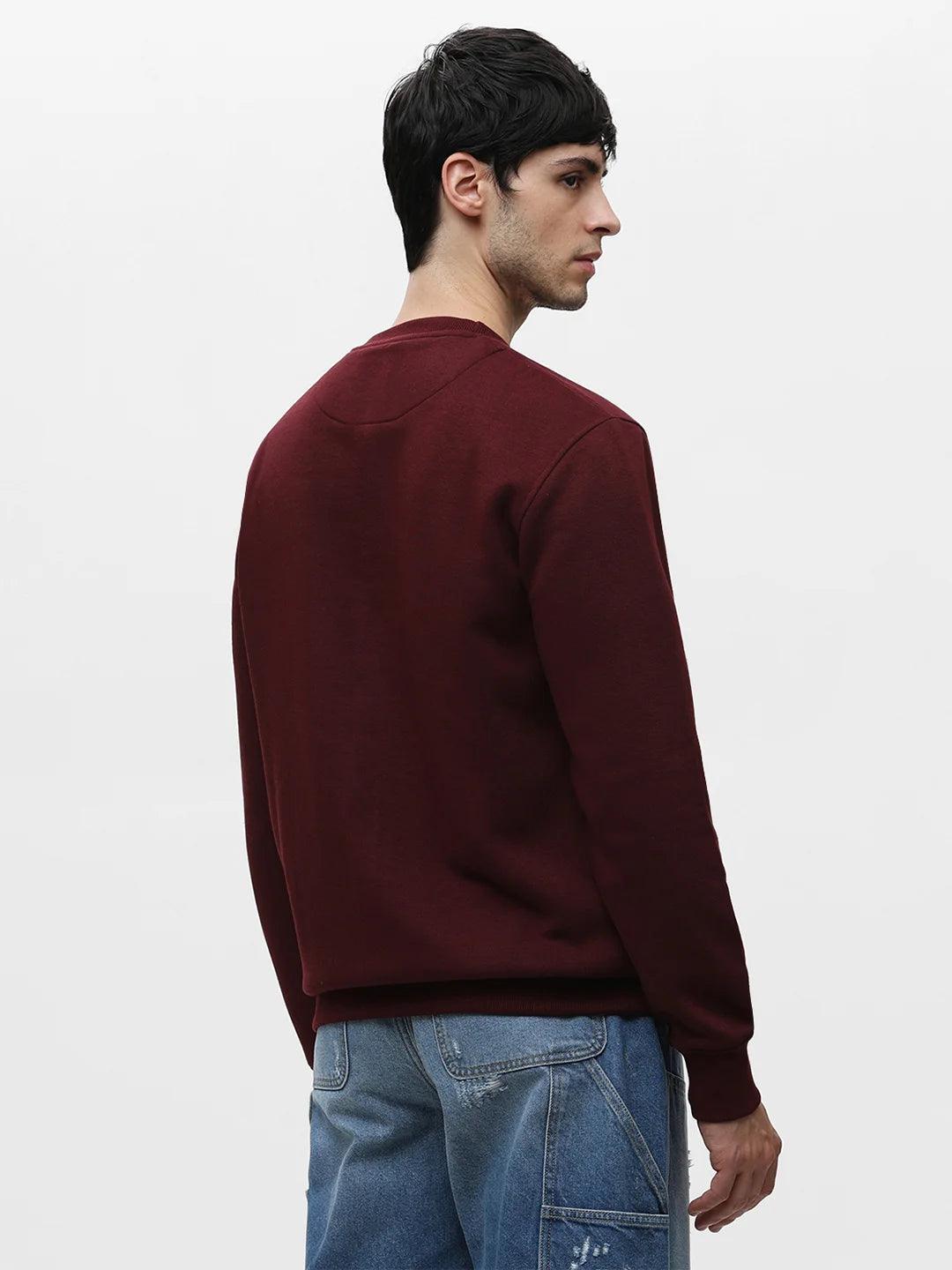 Wine Printed Sweatshirt - Image 4