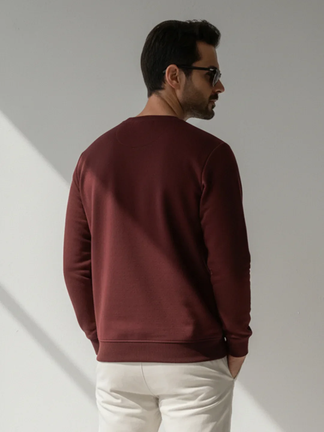 Wine Printed Sweatshirt - Image 4