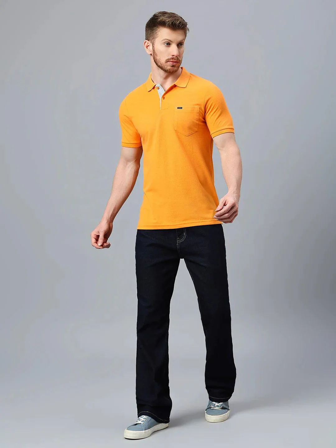 505 Cult Orange Polo T-Shirt - Image 6