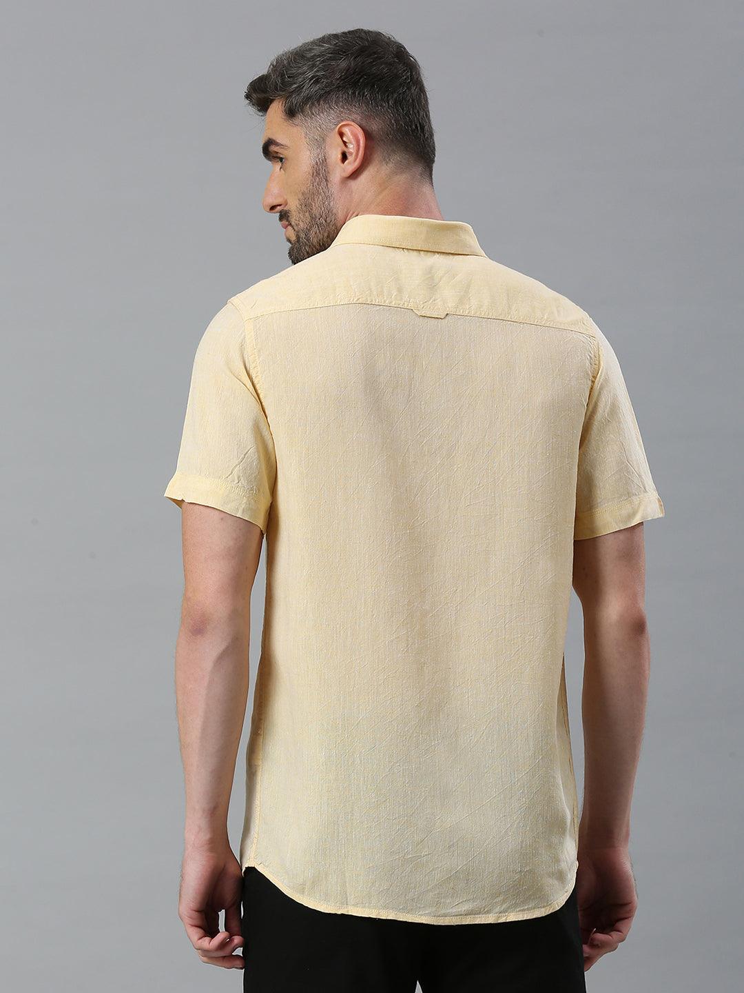Yellow Solid Shirt - Image 5