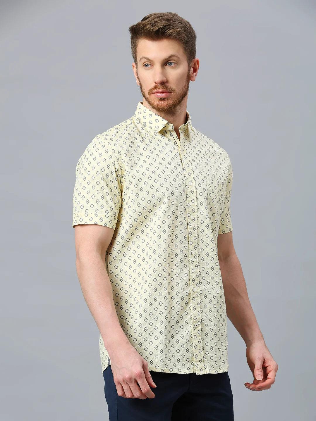 Yellow Printed Shirt - Image 4