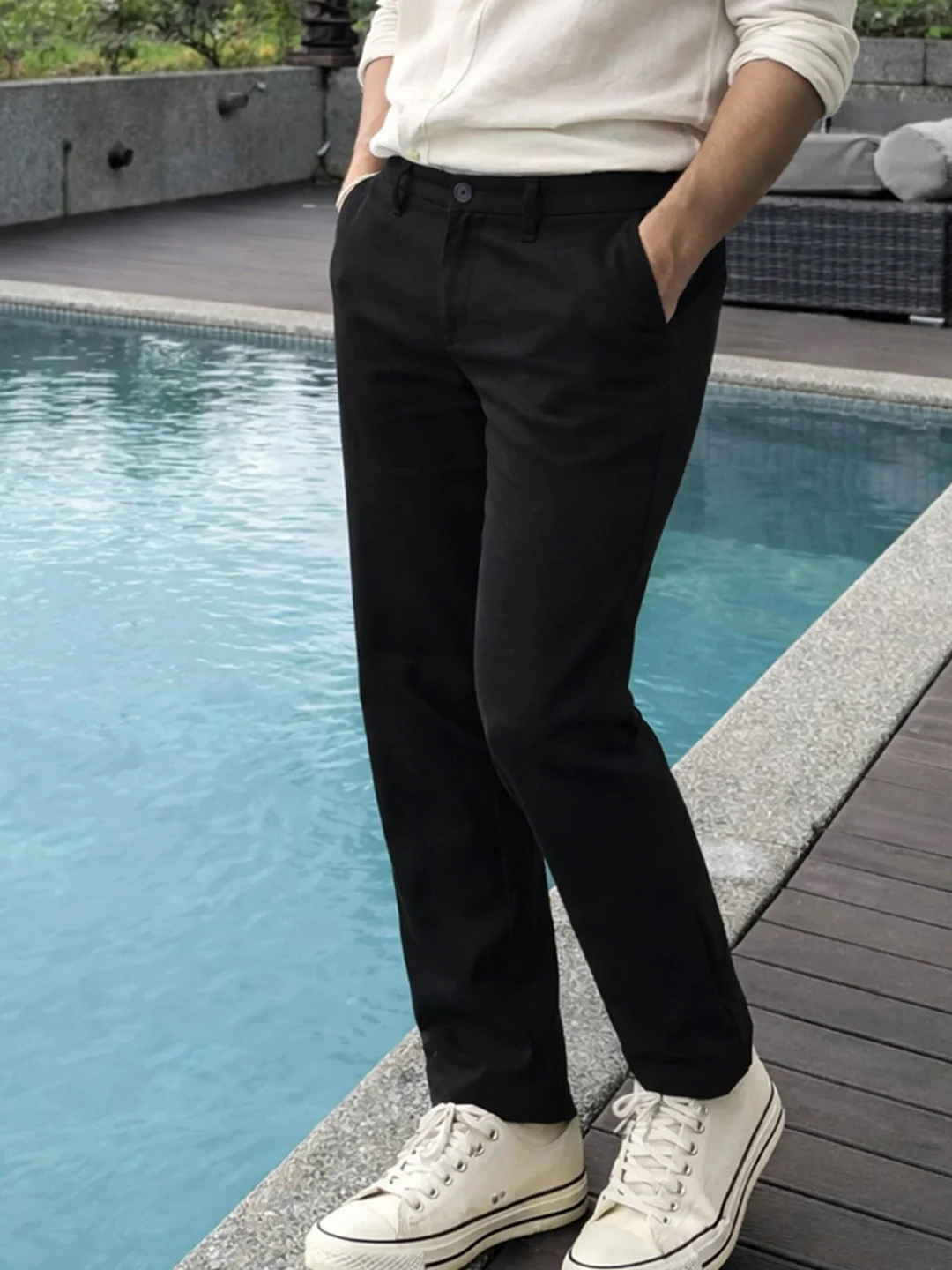 Black / Dark Navy Trouser - Image 4
