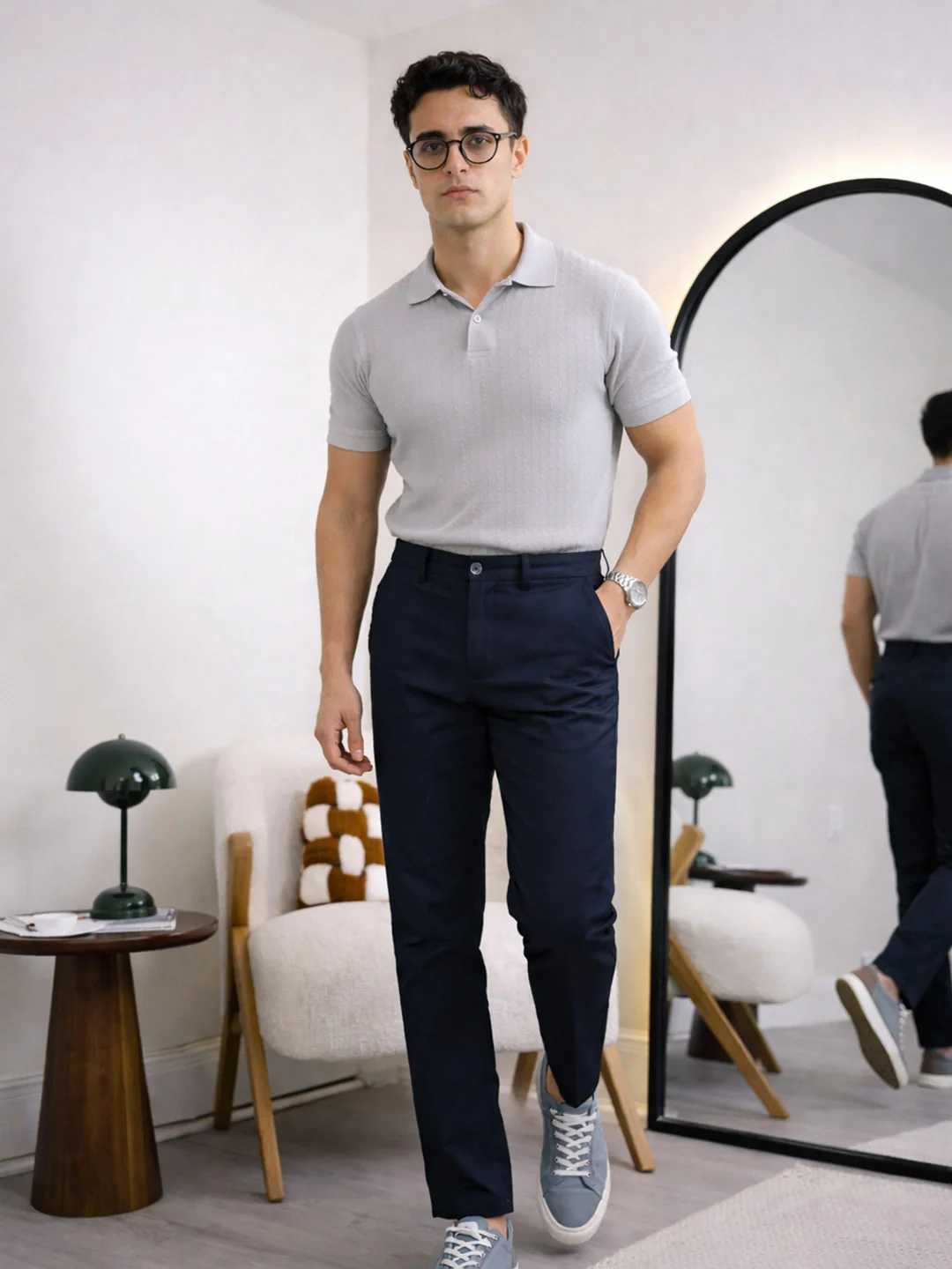 Dark Navy Chino Pants - Image 3