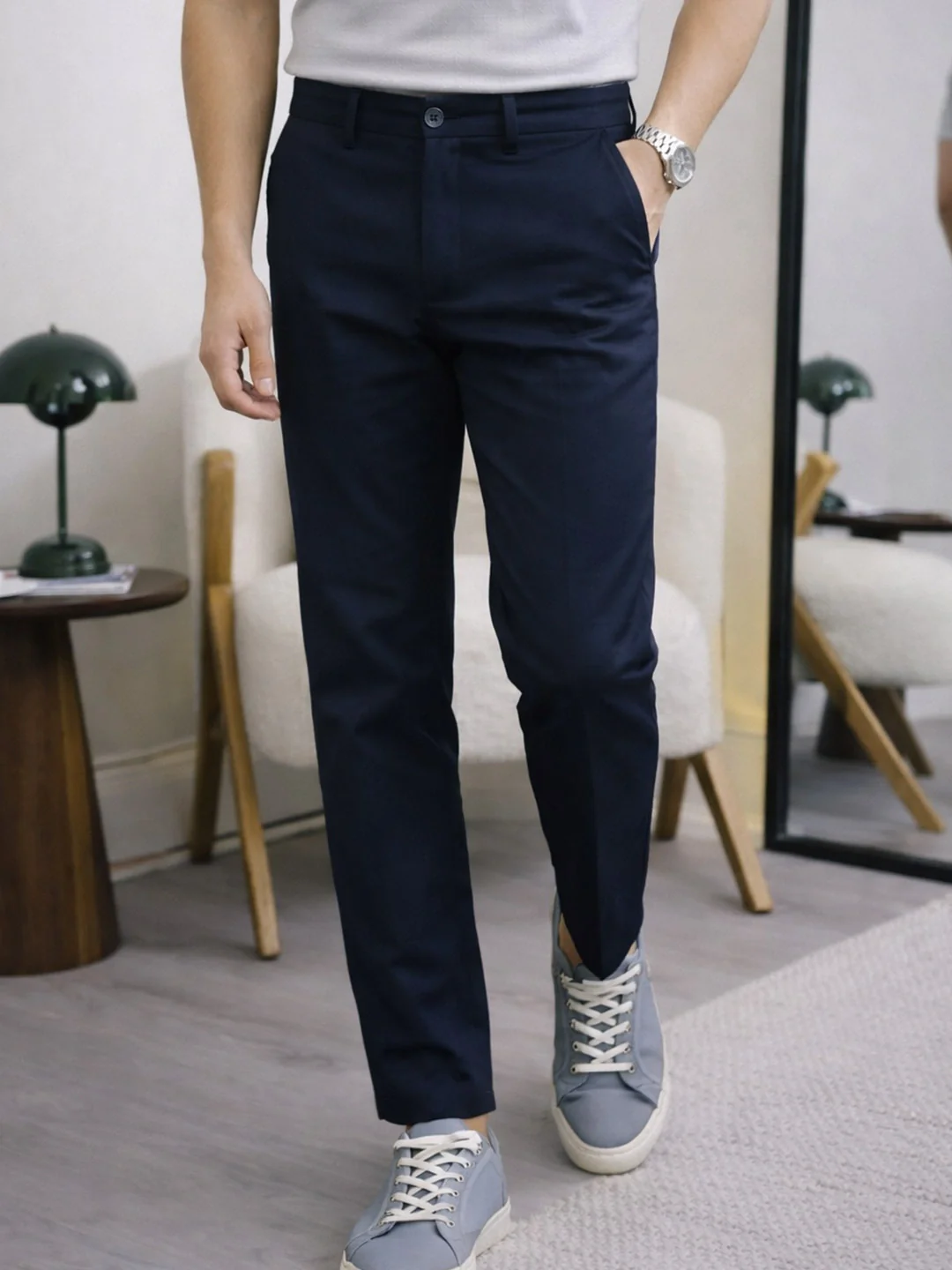 Dark Navy Chino Pants - Image 4