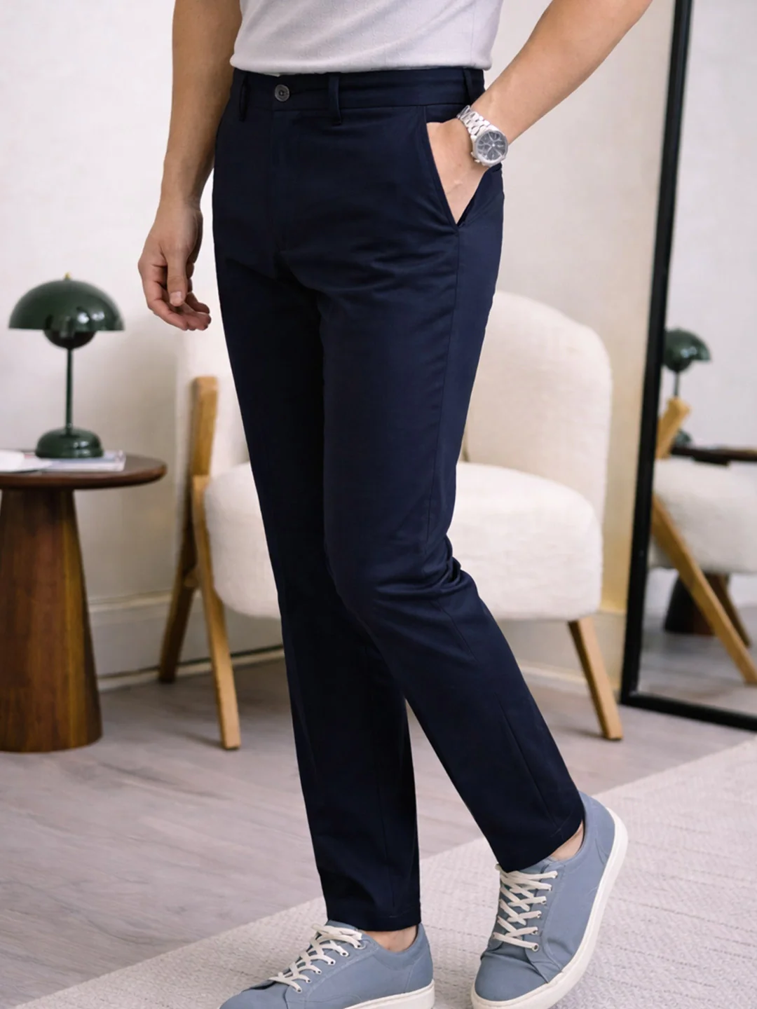 Dark Navy Chino Pants - Image 5