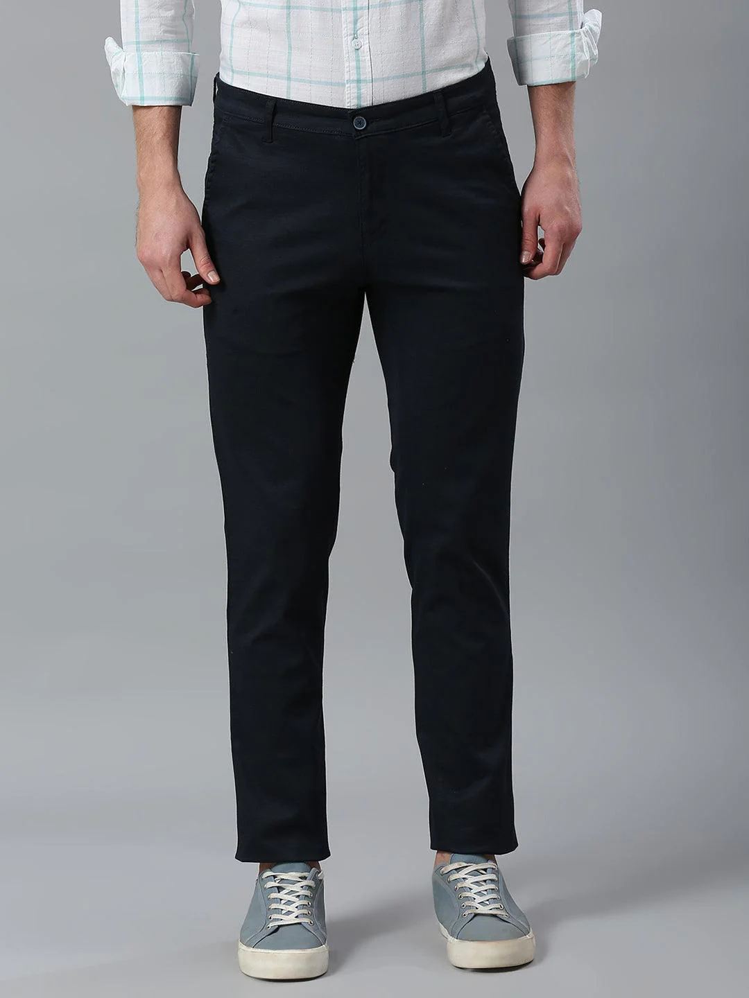 Navy Narrow Fit Chino Pants - Image 7