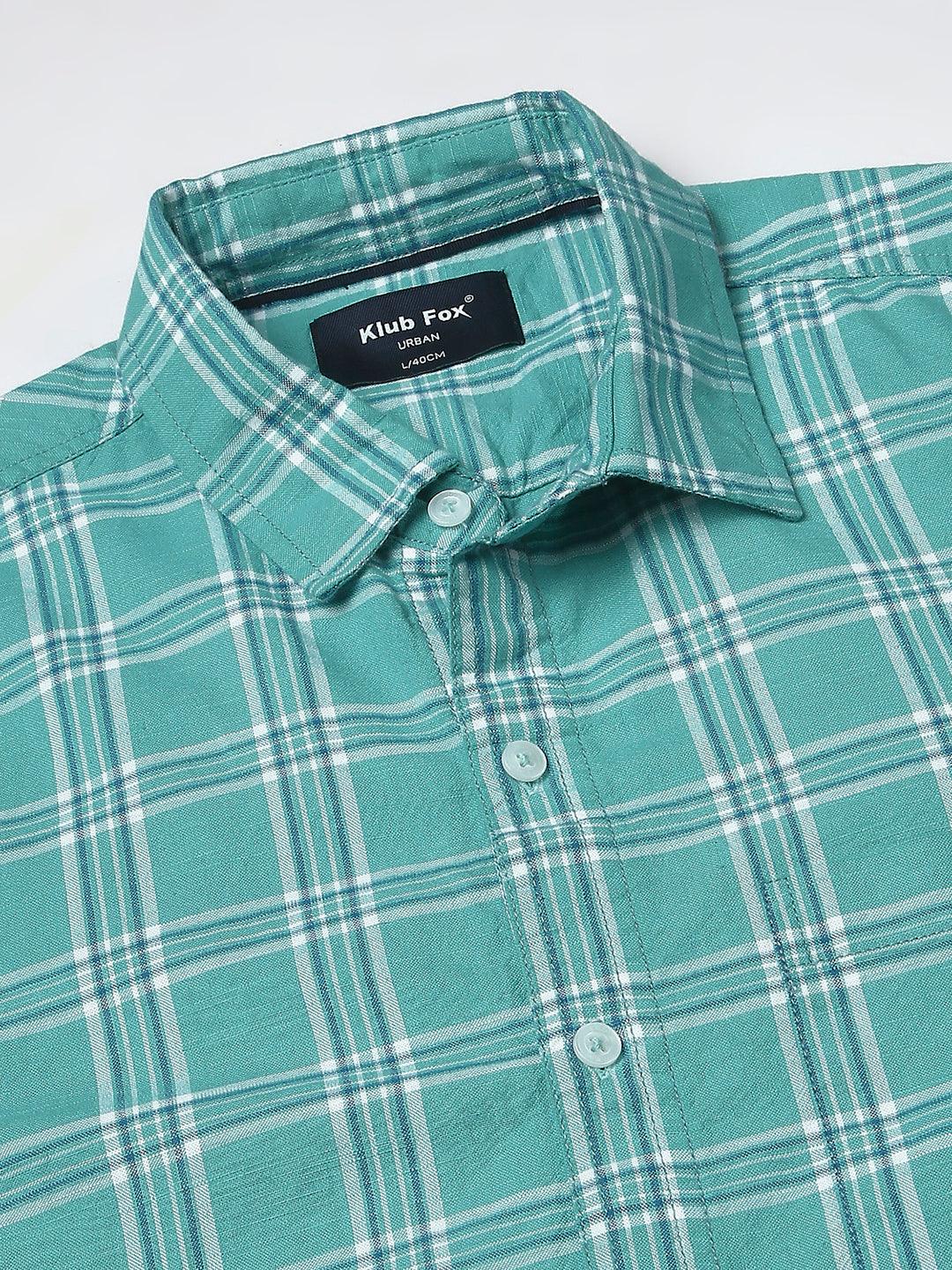 Turquoise Checkered Shirt - Image 2