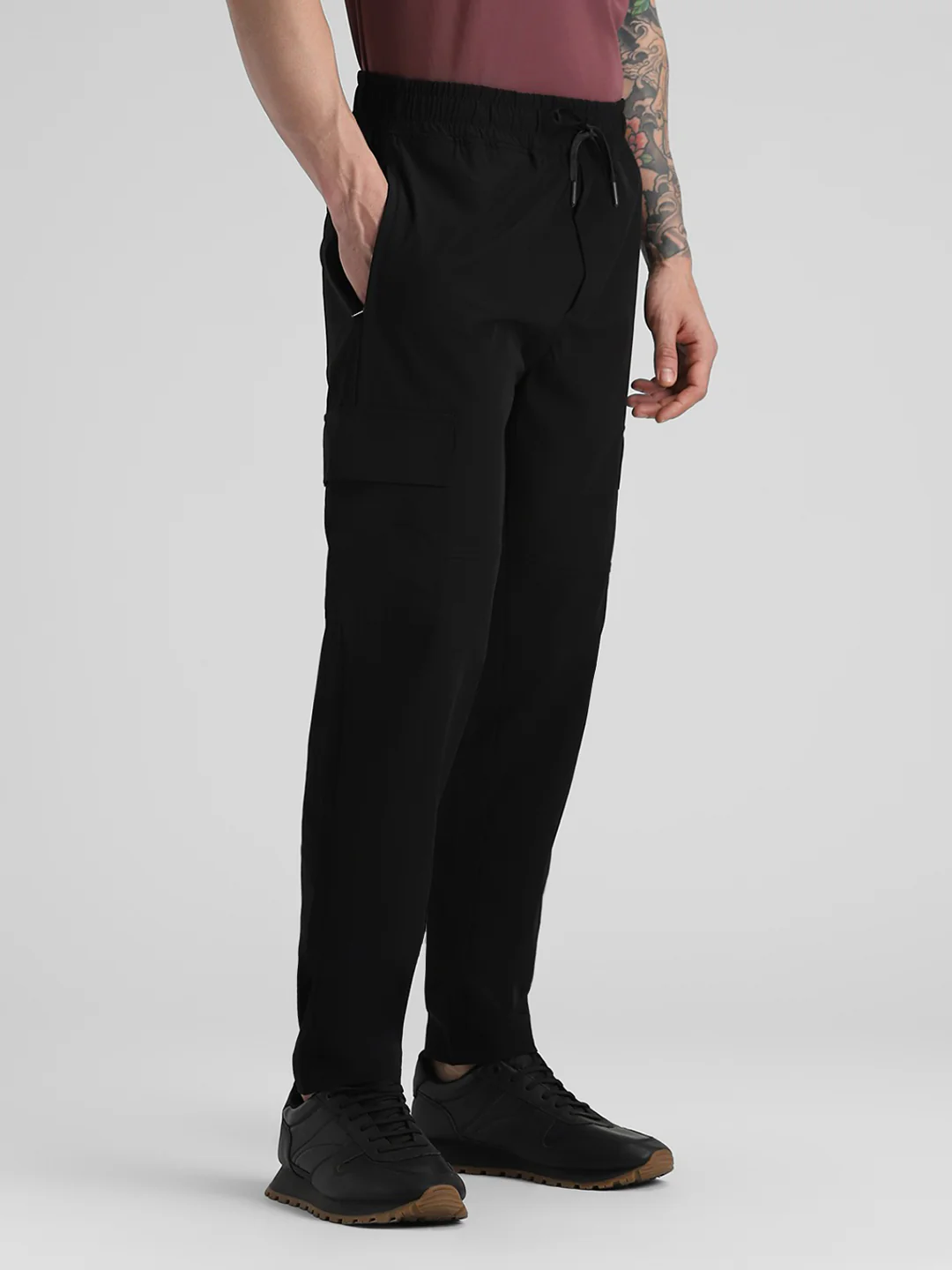 Black Straight Cargo Joggers - Image 5